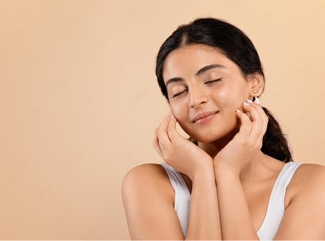 Woman with closed eyes